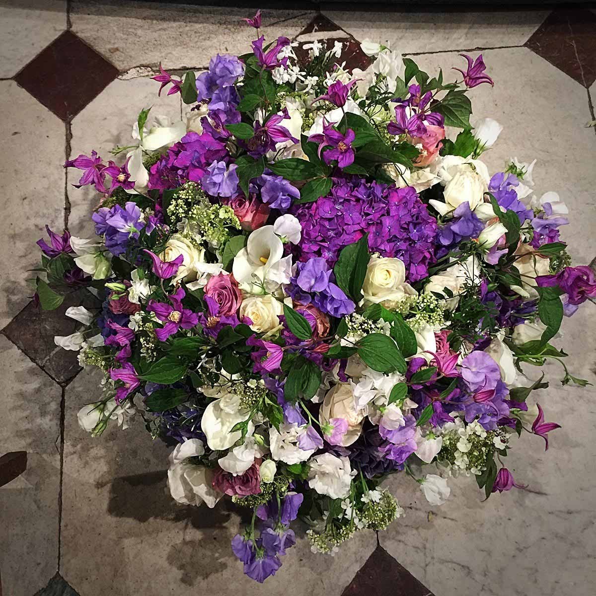 Bouquet de fleurs de deuil - Panier de fleurs Eternel