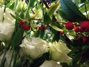 Bouquet de fleurs lysianthus